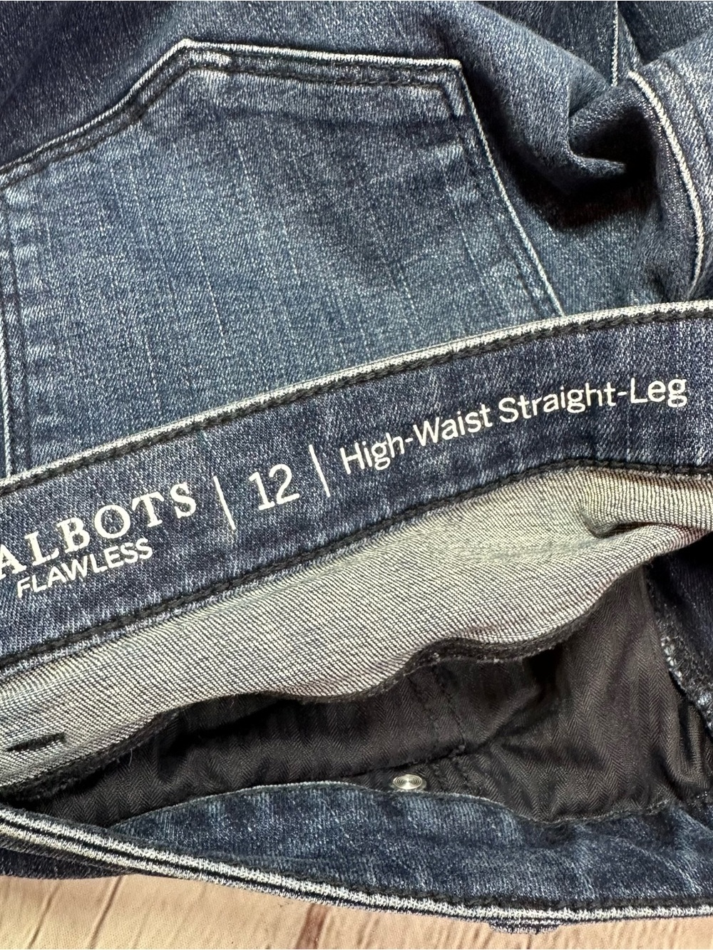 Talbots flawless high waist straight leg Jeans Women 12 minimalist boho casual - Picture 5 of 6